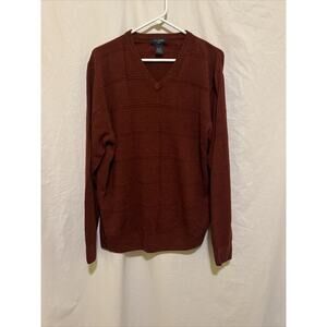 Men's Dockers Size XL Long Sleeve V Neck Sweater Maroon Nice!!